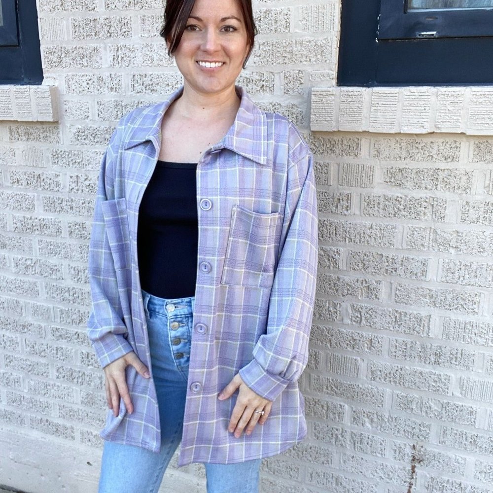 Lavender Comfy Shirt/Soft Shacket